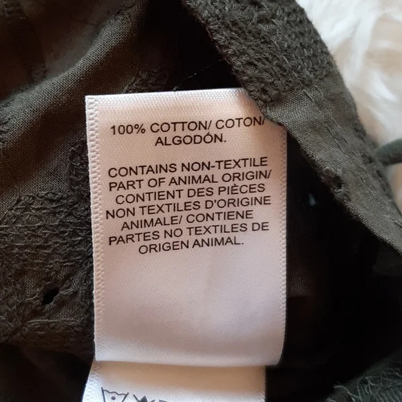 Lucky Brand Olive Green embroidered top, size large, NWT - Picture 7 of 10